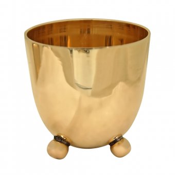 Gusums Messing Liten hög skål på kulfötter