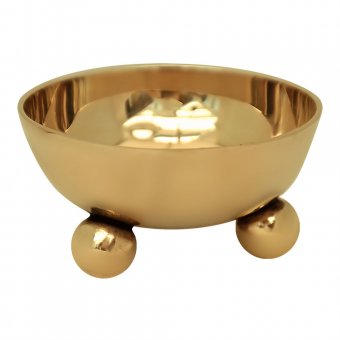Gusums Messing Liten skål i klassisk Gusums Messing design på tre kulfötter