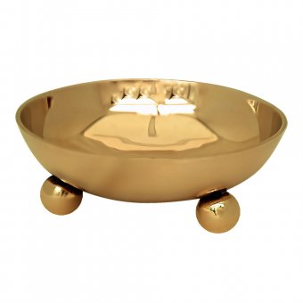 Gusums Messing Större skål i klassisk Gusums Messing design på tre kulfötter