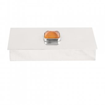 Munka Sweden Skrin med stor gul sten på locket, rektangulär