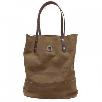 Oscar Borgström Hipster Bag Tote väska 40x32x7cm vaxad canvas Brown Umbra