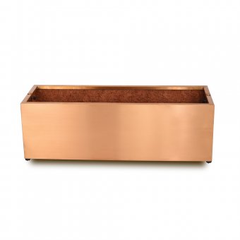Artic Line Planteringslåda/kruka square XL 117cm Rostfritt stål Kopparfärg