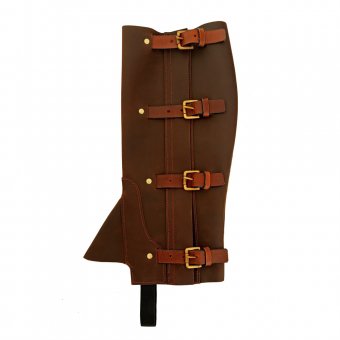 Oscar Borgström Shortchaps i brunt läder Large