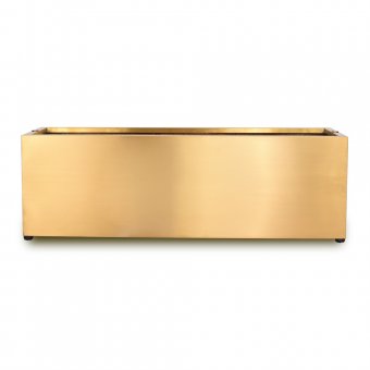 Artic Line Planteringslåda/kruka square XL 117cm Rostfritt stål Mässingsfärgad