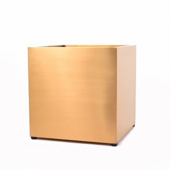 Artic Line Planteringslåda/kruka square Cubic 50cm Rostfritt stål Mässingsfärgad