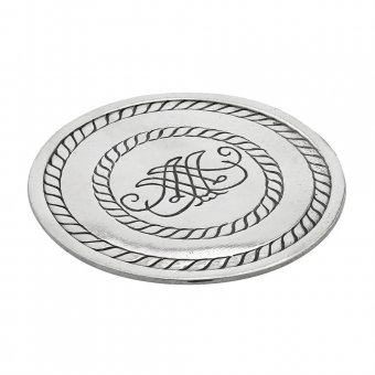 Munka Sweden Löfstad, glas/flaskunderlägg i tenn