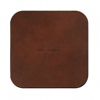 Oscar Borgström Glasunderlägg i seldonsläder signature logo