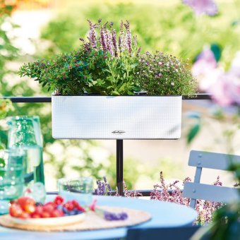 Lechuza Cube Color Triple Balkonglåda 40cm vit