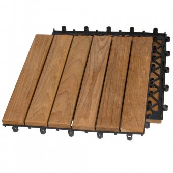 Teaktrall Deltaplattan 30x30 Typ A, 22mm, Vänster, 1 platta