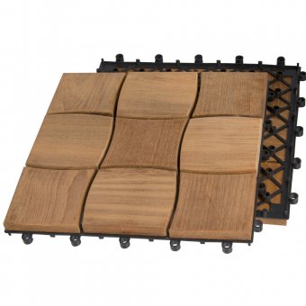 Teaktrall Deltaplattan 30x30 Typ I