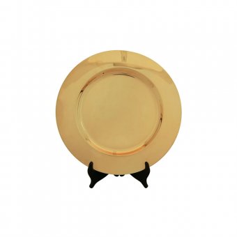 Gusums Messing Kuverttallrik i mässing, slät