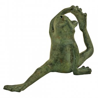 Mr Fredrik Fontän groda sittande höjd 11 cm böjer bakbenet