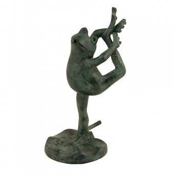 Mr Fredrik Fontän groda stående höjd 21 cm böjer bakbenet