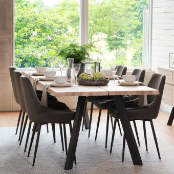 Rowico Fred Matbord 240 vitpigmenterad/svart