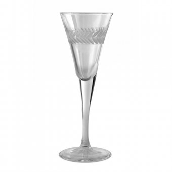 Munka Sweden Lagerkrans, handgraverade snapsglas