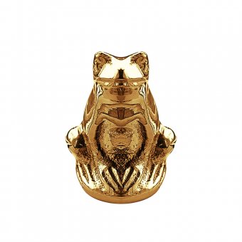 Gusums Messing Groda, sittande, mässing, 5 cm