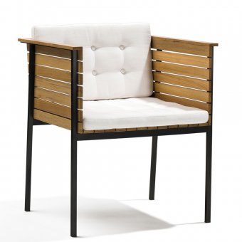 Häringe Karmstol Svart Stål/Teak