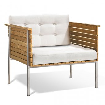 Häringe Loungefåtölj Borstat Stål/Teak