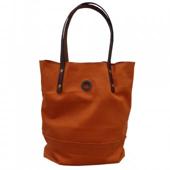 Oscar Borgström Hipster Bag Tote väska 40x32x7cm vaxad canvas Orange