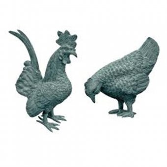 Mr Fredrik Skulptur Höna & Tupp par 26 cm