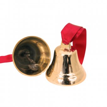 Liten julklocka från Gusums Messing som levereras i handgjord presentförpackning