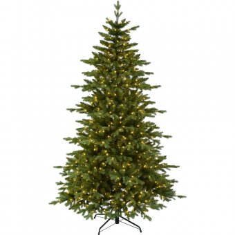 Larvik Julgran med Vita Snötoppar 210cm 600 LED