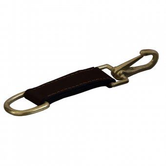 Oscar Borgström Nyckelring i läder och mässing med karbinhake