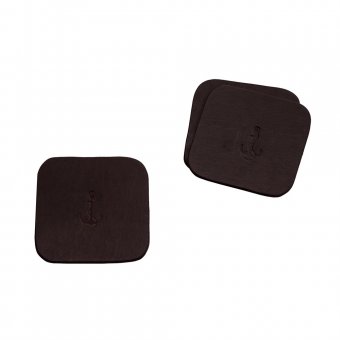 Oscar Borgström Glasundelägg i läder med ankarmotiv