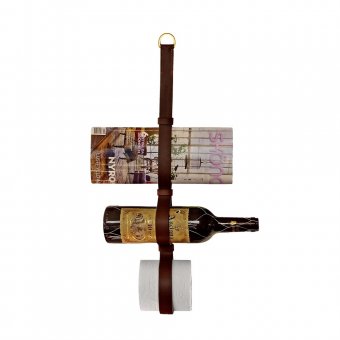 Oscar Borgström Tidningshållare i gediget seldonsläder