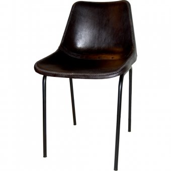 Trademark Living Stol med lädersits