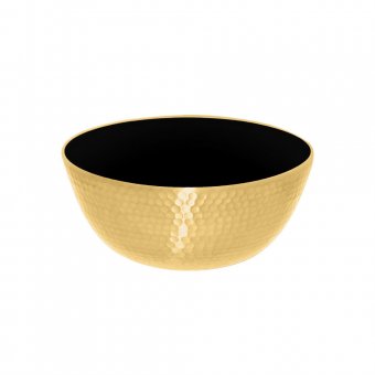 Gusums Messing i mässing, hamrad, med emaljerad insida,svart