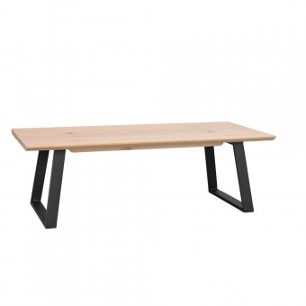 Rowico Melville Soffbord 140x65cm vitpigmenterad ek/svart