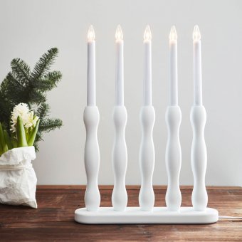 Markslöjd FALUN Ljusstake 5L Vit