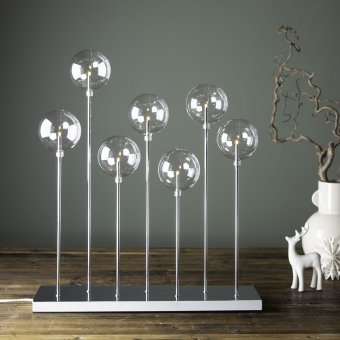 Markslöjd Mäster XL Ljusstake 7L Krom/Klar