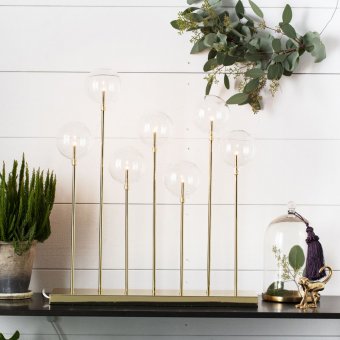 Markslöjd Mäster XL Ljusstake 7L Mässing/Klar