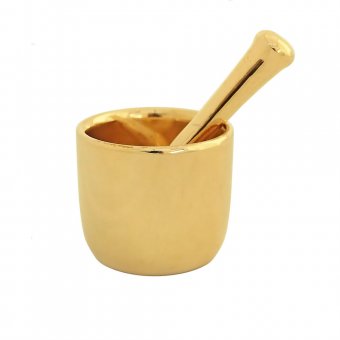 Gusums Messing Kryddmortel med stöt i mässing, 5 x 5 cm