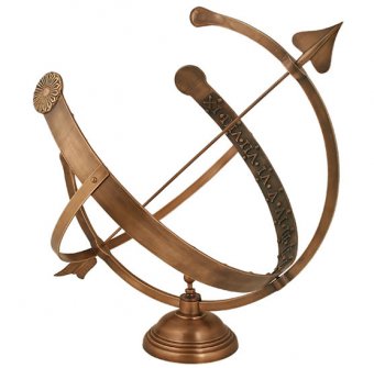 Mr Fredrik Solur i antikiserad mässing, dia 45cm