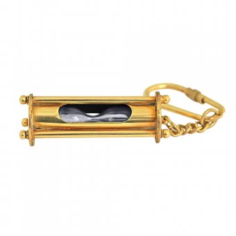 Gusums Messing Nyckelring med timglas