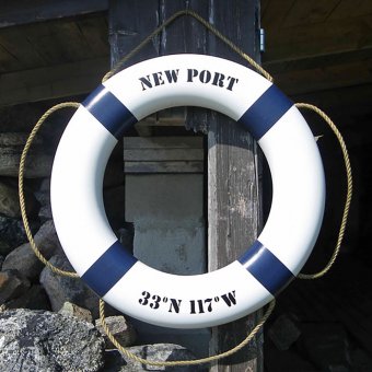 Onsalabojen Marina Handgjord livboj med egen text Ø73cm