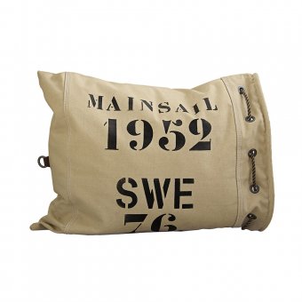 Oscar Borgström Mainsail Kuddfodral 55x66cm canvas/läderdetaljer/öljetter