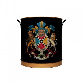 Mr Fredrik Vedpotta/Kruka 58cm i Handmålad Plåt