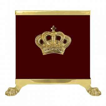 Mr Fredrik Röd Kruka Krona i Plåt och Mässing