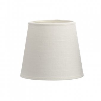 Mr Fredrik Lampskärm i benvitt linne,15 cm