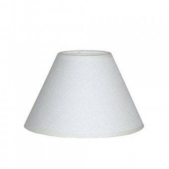 Mr Fredrik Lampskärm i benvitt linne,18,5 cm