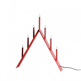 SMD Design Spica LED Adventsljusstake 7 ljus Röd