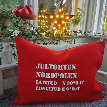 Julkuddar med tryck, 2 färger