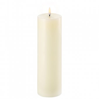 UYUNI Premium LED-ljus Pelarljus IVORY 7,8 x 25 CM