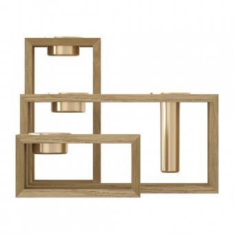 UMAGE Compose Ljusstake 3 delar Ek/Guld