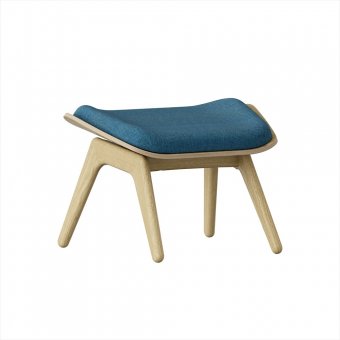 UMAGE Ottoman Fotpall Oak Petrol Blue