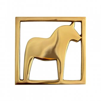 Gusums Messing Glasunderlägg i form av Dalahäst i mässing